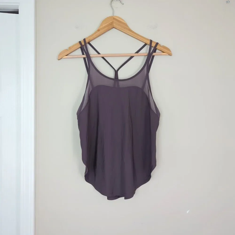 Lululemon Anew Singlet Tank Top Size 4 Black Currant